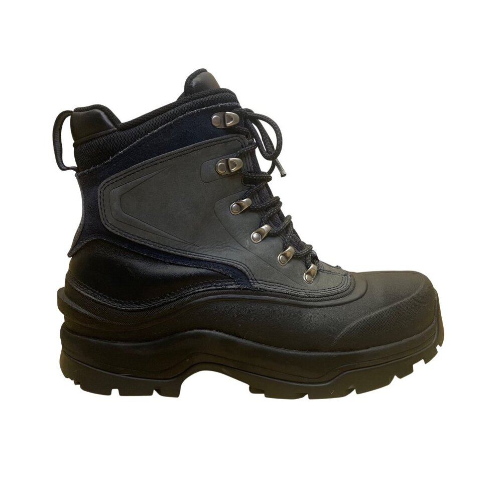 Lands’ End Men’s Black & Navy Lace Up Waterproof Winter Hiking Boots Size 9.5